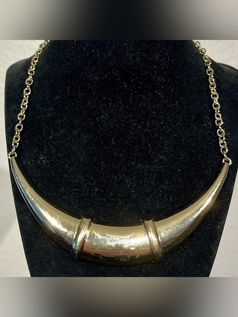 Forever 21 Gold Horn Statement Necklace